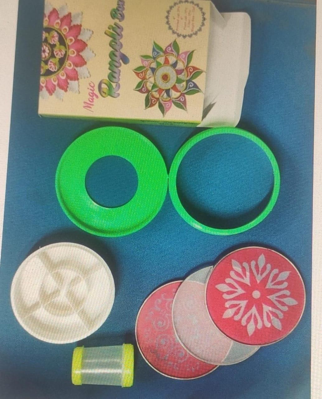 Rangoli Making Kit Includes Magic Tool (4 inch) Random Design
