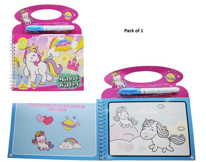 Cartoon Theme Reusable Magic Doodle Pen Water Painting Book